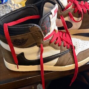 Nike  jordan travis Scott Sneakers - Black, White, and Red 100 automatic